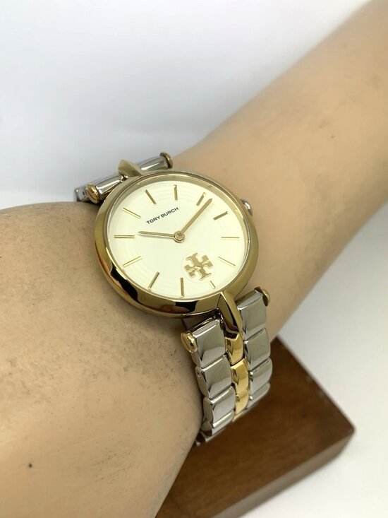 Tory Burch Women\'s Watch TBW2044 Quartz Cream Dial Two Tone Stainless Steel 30mm main image 9
